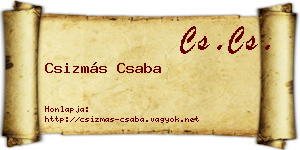 Csizmás Csaba névjegykártya